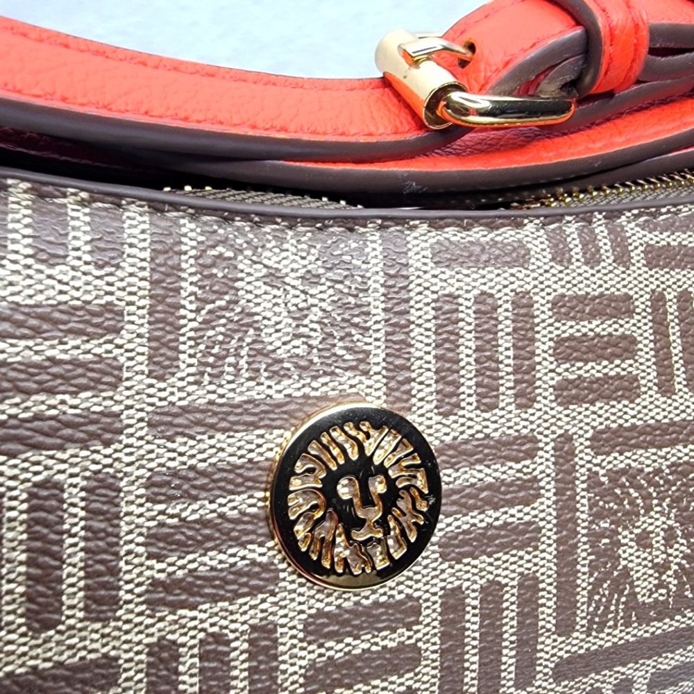 Anne Klein Stylish Brown Patterned Crossbody Bag … - image 2